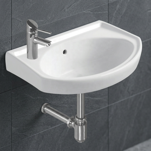 Lavabo de cerámica redondo, lavabo de piedra de una pieza de diseño europeo, lavabo de pedestal de Soporte simple para baños de hotel en casa - Product Image 3