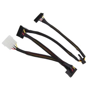 Molex ปลอกแยกสายไฟ2/3/4 SATA 4PIN ช่องเสียบอะแดปเตอร์90องศาสำหรับฮาร์ดดิสก์4 HDD - Product Image 5