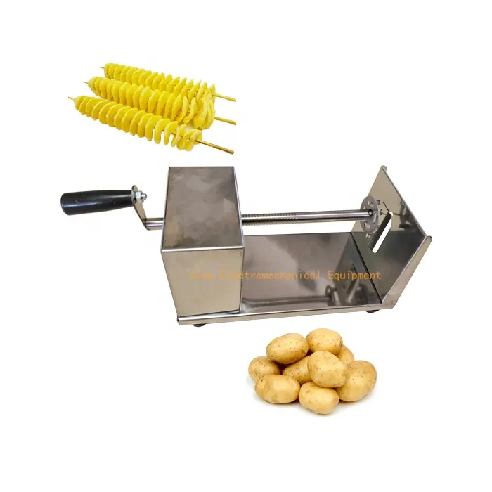Cortadora rotativa comercial de patatas cortadora en espiral de patatas