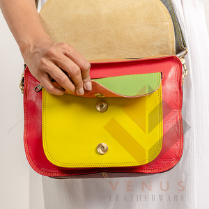 LW Sac à bandoulière en cuir véritable pour femmes avec pompon Lady Sling Bag Sac à bandoulière en cuir à franges pour filles - Product Image 5