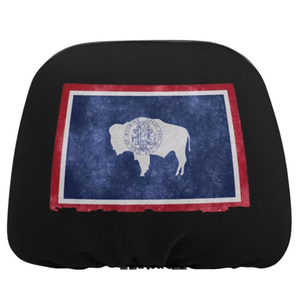 Housses d'appuie-tête de <span class=keywords><strong>voiture</strong></span> imprimées avec le drapeau de l'État du Wyoming, économiques et élastiques, adaptées aux voitures et aux camions - Product Image 2