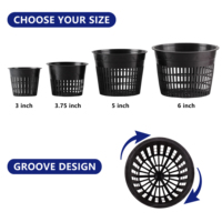 Pot en filet plastique écologique de 3 pouces pour système hydroponique, utilisation domestique et jardinage, culture de légumes