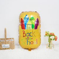 Ballons en aluminium en forme de crayon, sac d'école et bus scolaire, ballons à l'hélium « Bienvenue à l'école » pour enfants, décorations de fête de maternelle, vente en gros