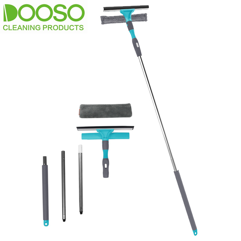 2-в-1 двухсторонний оконный скребок для очистки стекла для мытья окон, оборудование для чистки окна комплект