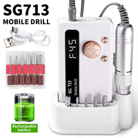 Nouvelle perceuse à ongles rechargeable SG713 2026, 45000 tr/min, polisseuse à ongles pour manucure, pédicure, élimination des cuticules, machine à polir