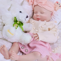 Poupée Reborn en Silicone Souple Corps Entier, Toucher Réaliste de Bébé, 18 Pouces, Fille Nouveau-né, Texture de Peau 3D, Objets de Collection pour Artistes