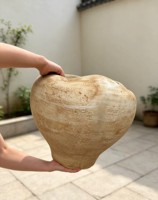 Vente directe d'usine, pot de fleurs en argile de magnésium de style Wabi-sabi, de forme unique, haut de gamme, luxueux, de grande taille, pour magasin commercial