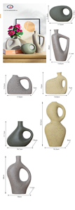 Populaire minimaliste créatif Vase en céramique maison mariage ornement décoration pièce porcelaine Vases salon décor - Product Image 5