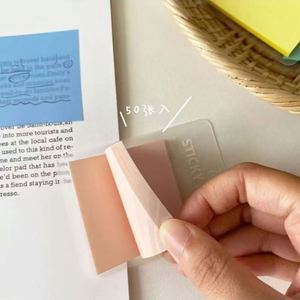 High Quality Transparent PET <b>Memo</b> <b>Pads</b> Customizable Self-Adhesive Waterproof Pocket Stickers School Use Promotion - Product Image 3