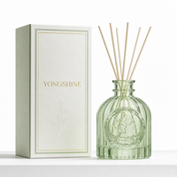 Flacon diffuseur en verre élégant de 100 ml avec bouchon et finition transparente pour les marques de parfums d'intérieur de luxe