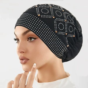 Bonnet de luxe pour femme musulmane, bonnet chimio, foulard à strass, turban islamique - Product Image 1