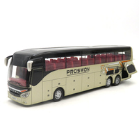 Nouveauté : Autobus de luxe à rétrofriction, modèle réduit en métal, jouet de collection, véhicule miniature en métal, bus en métal.