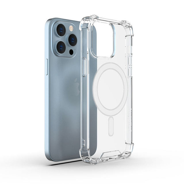 High-quality Transparent TPU + PC Shock-resistant Magnetic Minimalist Phone Case, Suitable for 16 to 12 , Customizable