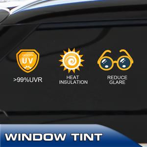 Rollo de Vinilo para Ventanas con Rechazo de Rayos UV del 98.7% y Bloqueo de Infrarrojos Alto, <span class=keywords><strong>5.1</strong></span>% VLT, Negro Teñido-05, 1 Año de Garantía, Nuevo Estilo - Product Image 3