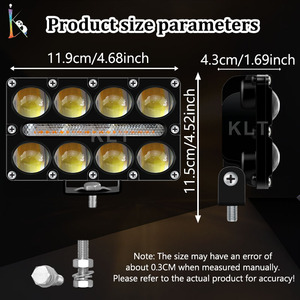 <span class=keywords><strong>KLT</strong></span> Nouveau design, projecteur de moto bicolore blanc-jaune, 8 lentilles, lampe de <span class=keywords><strong>conduite</strong></span> pour moto, projecteur auxiliaire pour moto - Product Image 3