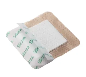Silicone Adhesive Foam Dressings 4'' x 4'', Waterpoof Absorbent Silicon Foam Dressing With Four Layers