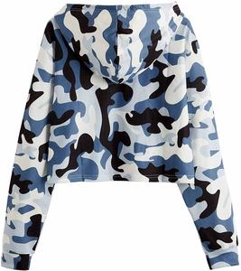 Women's Casual Cropped Crop <b>Top</b> Hoodie Long Sleeve Embroidered Cotton Pullover Plus Size Print Pattern Knitted - Product Image 2