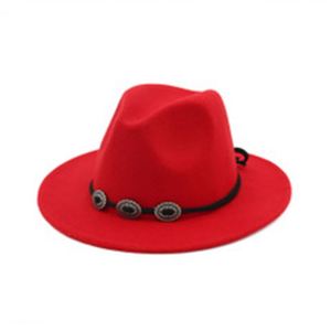 Sombrero Unisex X3053 de Fieltro 100% Lana, Estilo Casual Vintage, Bordado 3D en Relieve, Ala Ancha, Personalizado, para las Cuatro Estaciones, con Cinta y Cuerda - Product Image 4