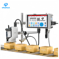 Imprimante jet d'encre automatique en ligne 4POLETECH TW1 de haute qualité avec encre à séchage rapide pour étiquettes/cartes/papiers, garantie 1 an