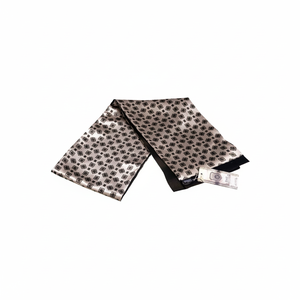 Beige <b>Brown</b> Diamond Pattern Printed Geometric <b>Wool</b> Double Sided Scarf - Product Image 2