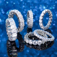 Anillo de Moissanita con Incrustaciones de Plata de Ley 925 Chapada en Oro, Estilo Hip Hop, con Certificado GRA de Xingyue Gems Classic Jewelry