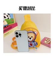 Bolso Bandolera Infantil con Logotipo Personalizado, Versión Coreana, Dibujos Animados, para Niños y Niñas, Estilo Casual