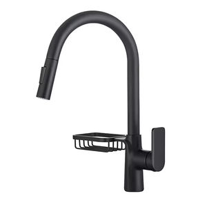 Vente en gros de panier <span class=keywords><strong>à</strong></span> savon Offres Spéciales robinet de cuisine en laiton <span class=keywords><strong>à</strong></span> tirette robinets de cuisine robinets d'eau chaude et froide robinet d'évier - Product Image 4