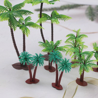 Xicheng miniatur pantai Mini pohon kelapa, Model miniatur lanskap mikro arsitektur meja pasir Prop tampilan kue memanggang