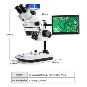 Kính hiển vi Stereo nguồn sáng kép MSD202-B8-4K-11.6C để kiểm tra chính xác phân tích phòng thí nghiệm điện tử - Product Image 2