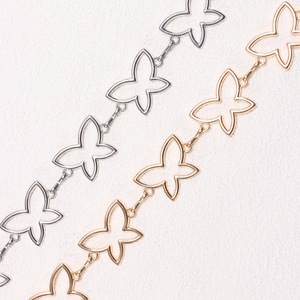 โซ่คาดเอวรูปผีเสื้อห่วงโซ่โลหะสังกะสีอัลลอยชั้นเดียวสำหรับปาร์ตี้ - Product Image 3
