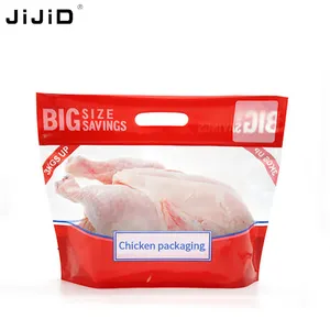 JiJiD – sac d'emballage alimentaire en plastique à 3 côtés avec logo, imprimé, personnalisé, poisson, poulet, congélation