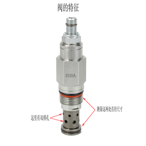 วาล์วควบคุมแรงดันไฮดรอลิกแบบตลับเกลียว RDBA RDDA RDFA วาล์วปรับแรงดันแบบแมนนวล ทำงานโดยตรง - Product Image 2