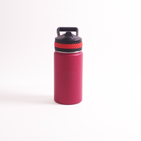 Bouteille d'eau isotherme en acier inoxydable à double paroi de 12 oz, avec couvercle en silicone anti-fuite, personnalisable avec logo JH016, pour le sport, en gros