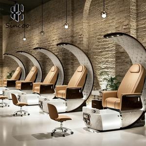 Sillón de Pedicura y Manicura Profesional Reclinable para Masaje Corporal Completo, Silla de Cuidado de Pies con Respaldo Alto para Salón de Belleza - Product Image 1