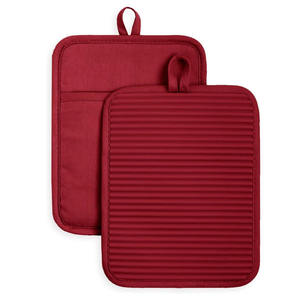 <span class=keywords><strong>KitchenAid</strong></span>-Juego de manoplas para horno de silicona suave acanalada de alta calidad, soporte para olla resistente al agua, goma de algodón antiescaldado - Product Image 4