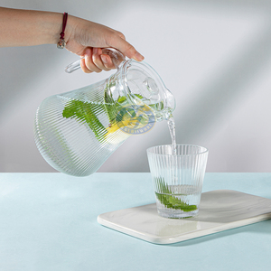 1200ml 1.2 litro e 200Ml tazze di vetro elegante intrattenimento Design brocca di vetro acqua <span class=keywords><strong>Set</strong></span> - Product Image 3