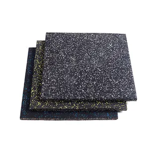 High Performance Gym Mats Rubber Flooring Granules with Colorful Fleck Anti-Skip Pad Made in China Protective Flooring