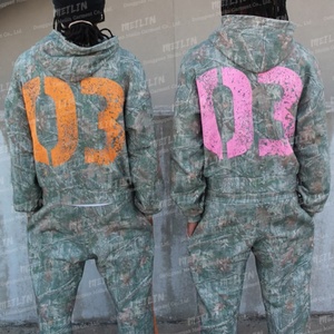 Conjunto de Sudadera con Capucha y Pantalones de Chándal de 2 Piezas Personalizado para Hombre, con Parches Desgastados y Camuflaje RealTree - Product Image 2