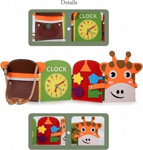 Nuevo Libro de Actividades Sensoriales de Jirafa al por Mayor para Bebés, Libro de Actividades para Niños Pequeños, Juguete Sensorial para Niños Pequeños, Mochila de Jirafa - Product Image 3