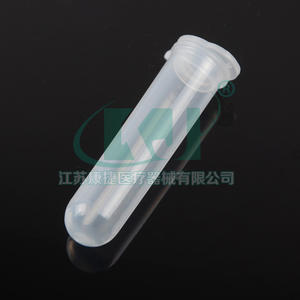 หลอดปั่นเหวี่ยงพลาสติกแบบก้นกลม/ก้นแหลม ขนาด 0.2 มล./0.5 มล./1.5 มล./2 มล./5 มล./10 มล. วัสดุ PP ฝาสีน้ำเงิน ความจุ 50 มล. หลอด EP - Product Image 1