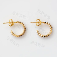 LOZRUNVE Boucles d'oreilles créoles classiques en argent sterling 925 plaqué or 18 carats avec perles d'eau douce, vente en gros