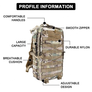 Mochila Táctica de 30L para Deportes al Aire Libre, Material Oxford 600D Resistente a Desgarros y Agua, para Camping y Caza - Product Image 4