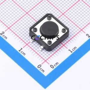 TS-1094S-A2B2-D2 Tactile Switch SMD-4P,12x12mm Switch Single Pole Single Throw Round Button 1.8N Vertical Mount - Product Image 1