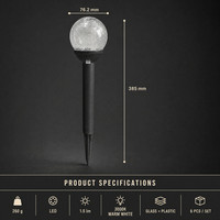 Lampe sphérique LED étanche à énergie solaire pour pelouses et parcs