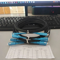 Khusus untuk Pasar Indonesia Kabel Patch Cord Fiber Optik Outdoor Gigabit Single Mode FTTH IP SC/UPC 1m-3m Drop Cable Hitam