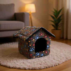 Cuccia per Animali Yommy 42x40x37cm, Letto Morbido in Peluche per Cani e Gatti, Rifugio per Animali Domestici di Piccole Dimensioni - Product Image 3