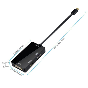 Bộ Chuyển Đổi <span class=keywords><strong>DisplayPort</strong></span> Mini 3 Trong 1 Bộ Chuyển Đổi Tương Thích Thunderbolt Bộ Chuyển Đổi Đầu Cái MINI DP Đực Sang HDMI Tương Thích DVI <span class=keywords><strong>VGA</strong></span> - Product Image 6