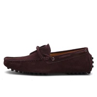 Mocassins de conduite personnalisés pour hommes, grandes tailles 39-49, en cuir microfibre, chaussures à plateforme avec fermeture à lacets, empeigne en cuir souple