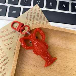 Novelty 3D Lobster Keychain Realistic Animal Pendant Funny Toy for Keys Bag Wholesale - Product Image 2