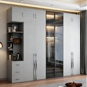 Armario GODI Estándar con Precio Justo, Mueble <span class=keywords><strong>de</strong></span> Madera Maciza <span class=keywords><strong>de</strong></span> 3 Puertas para Ropa <span class=keywords><strong>de</strong></span> Mujer, Mueble <span class=keywords><strong>de</strong></span> Salón con Espejo - Product Image 5